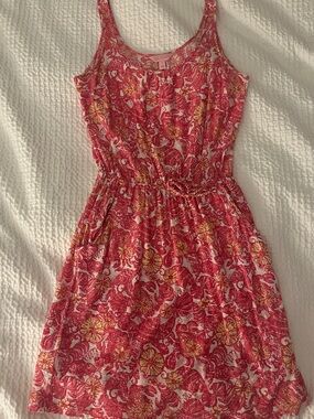 Lilly Pulitzer Pink and Yellow Floral Tank Dress
